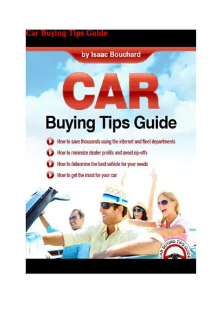 Car Buying Tips Guide 1